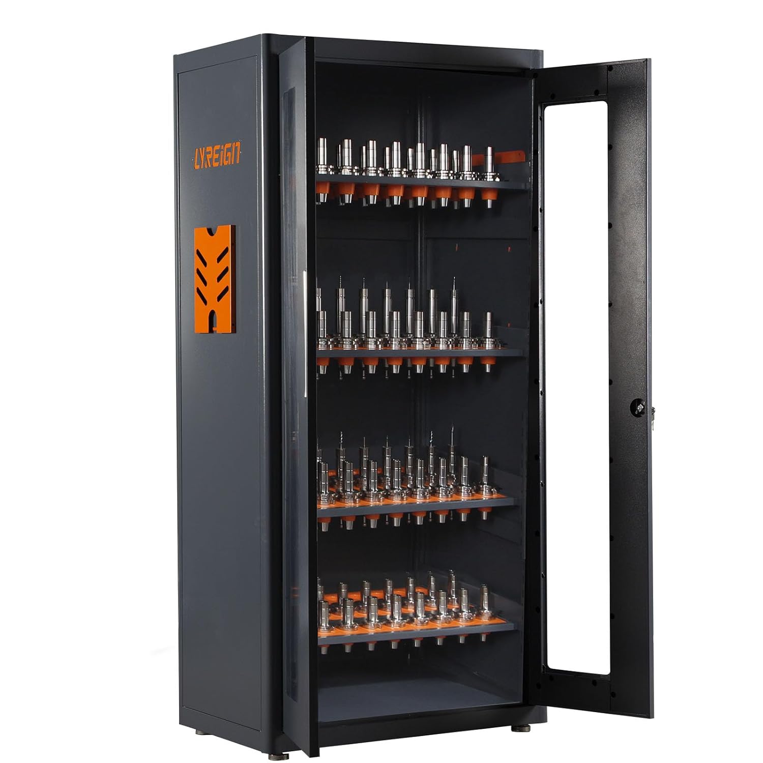 Mass Storage CNC Tool Holder Storage Cabinet, CNC Tool Storage Rack Organizers with Lock, Multi-Purpose CNC Tool Holder Station Suitable for Machinists Workers