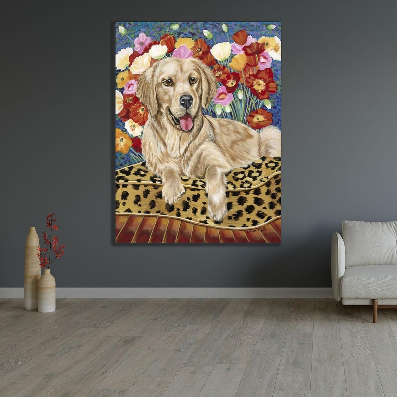 ArtDirect Golden Boy Retriever Unframed Art Print Giclee Poster by Vitaletti, Carolee - Ready for Framing with Customization Sizes 8x10, 11x14, 15x20, 24x32, 36x48, and 45x60 Inches