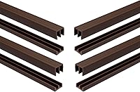 Vista 15 de Riel de puerta corredera de panel de 1/4 pulgadas, juego superior e inferior de plástico negro de 48 pulgadas, fabricado en EE. UU., paquete de 1