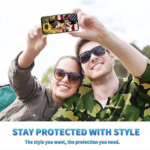 Miniatura 280 de AT&T Calypso 2 (U319AA) Funda con protector de pantalla de vidrio templado resistente con función atril integrado para debut de críquet, ciervo