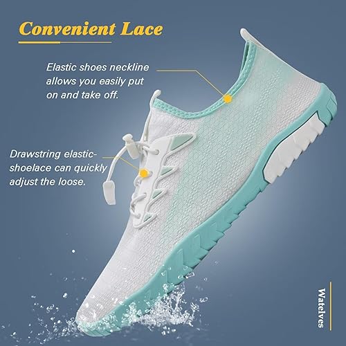 Miniatura 6 de WateLves Zapatos de agua para hombres y mujeres, para natación, playa, piscina, surfear, hacer yoga o aerobics en el agua, calcetines para el agua