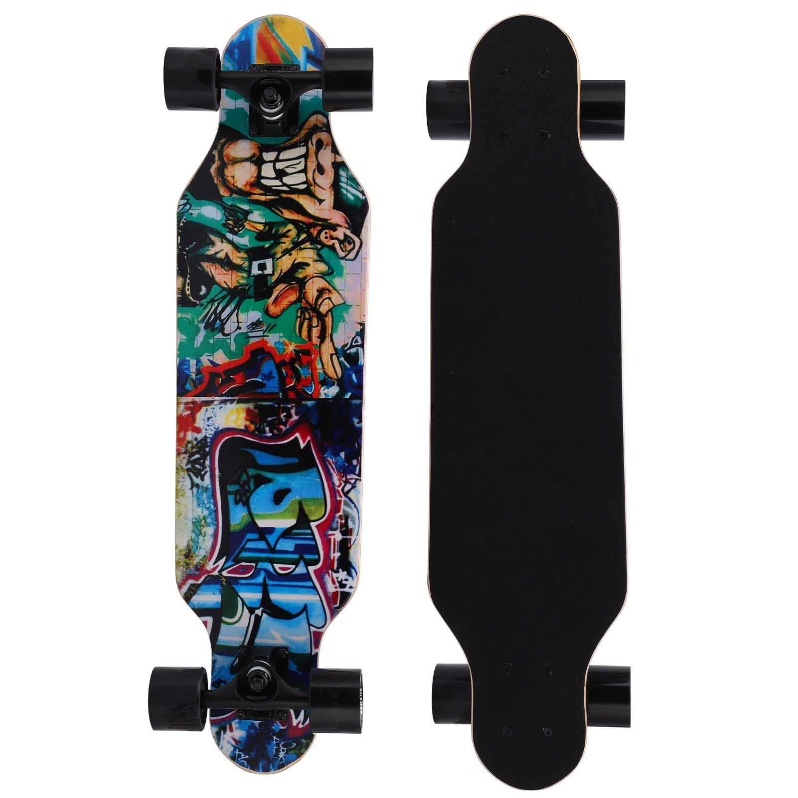 Profesjonalna 8-warstwowa Deskorolka Longboard z Klonu, łożyska ABEC 9 w Kolorze Fioletowym z Wysokimi Elastycznymi Kołami HR 95, Poszerzone 70 Mm, Idealne dla Dorosłych