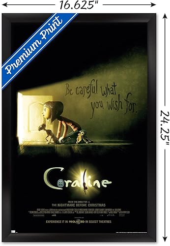 Vista 15 de Trends International Coraline - Be Careful One Sheet Wall Poster, 34L x 22.4W, Premium Poster & Clip Bundle