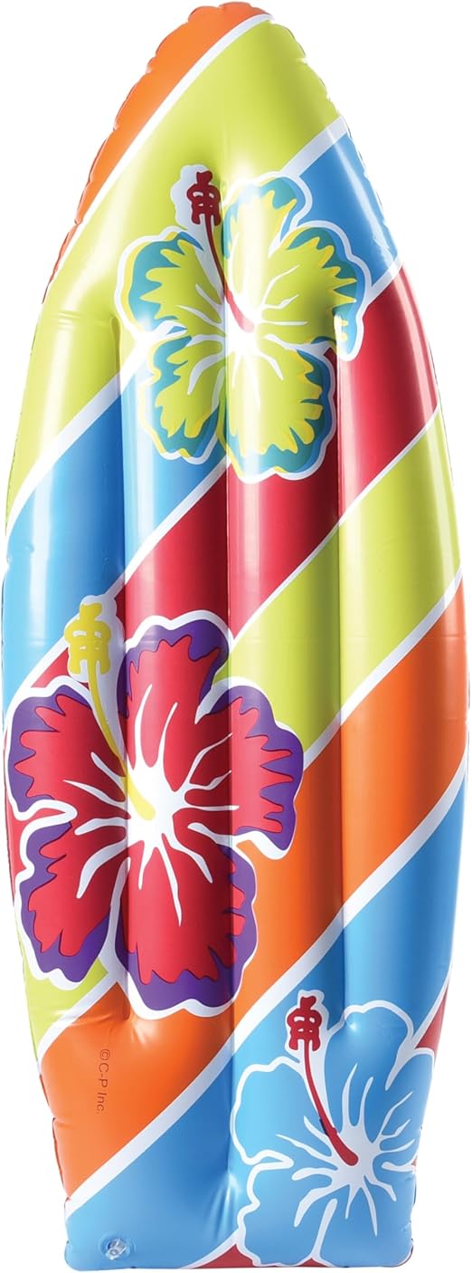 US Toy Inflatable Surf Board Luau Decoration Theme Beach Pool Toy - 3 Feet Long