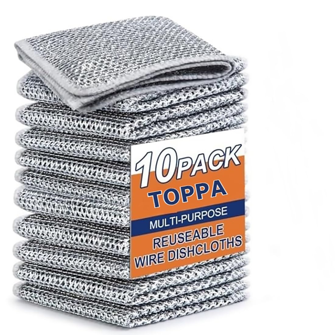 See full amazon price history chart for TOPPA Non Scratch Dish Wach Cloths, (Set of 10), Mesh Wire Cloth for Kitchen Reusable Non Scratch Wire Dish Cloth Multipurpose Wire Dishwashing Rags for Wet and Dry Cleaning Scrubber TOPPA Non Scratch Dish Wach Cloths, (Set of 10), Mesh Wire Cloth for Kitchen Reusable Non Scratch Wire Dish Cloth Multipurpose Wire Dishwashing Rags for Wet and Dry Cleaning Scrubber (B0D49RR1HB) Amazon Price History, Amazon Price Tracker