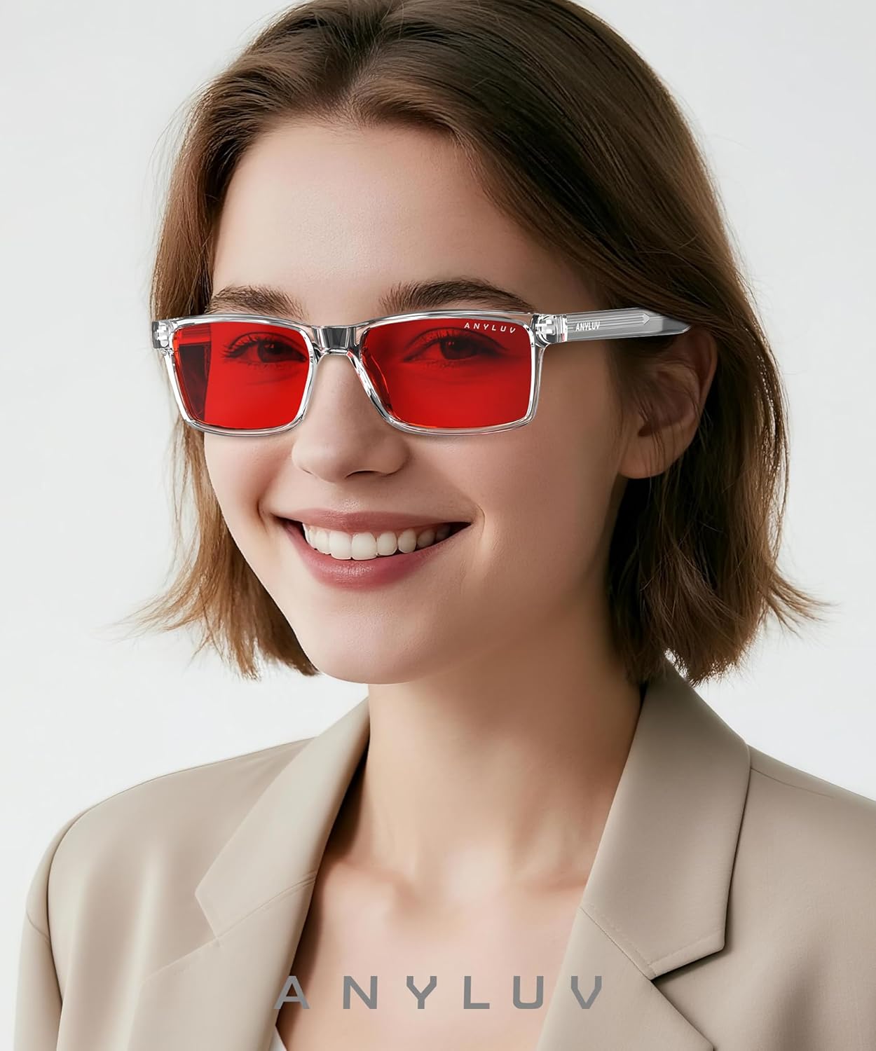 ANYLUV Blue Light Blocking Glasses for Men Anti Blue Light Glasses for Men Women, Eye Strain Relief for Computer Gaming