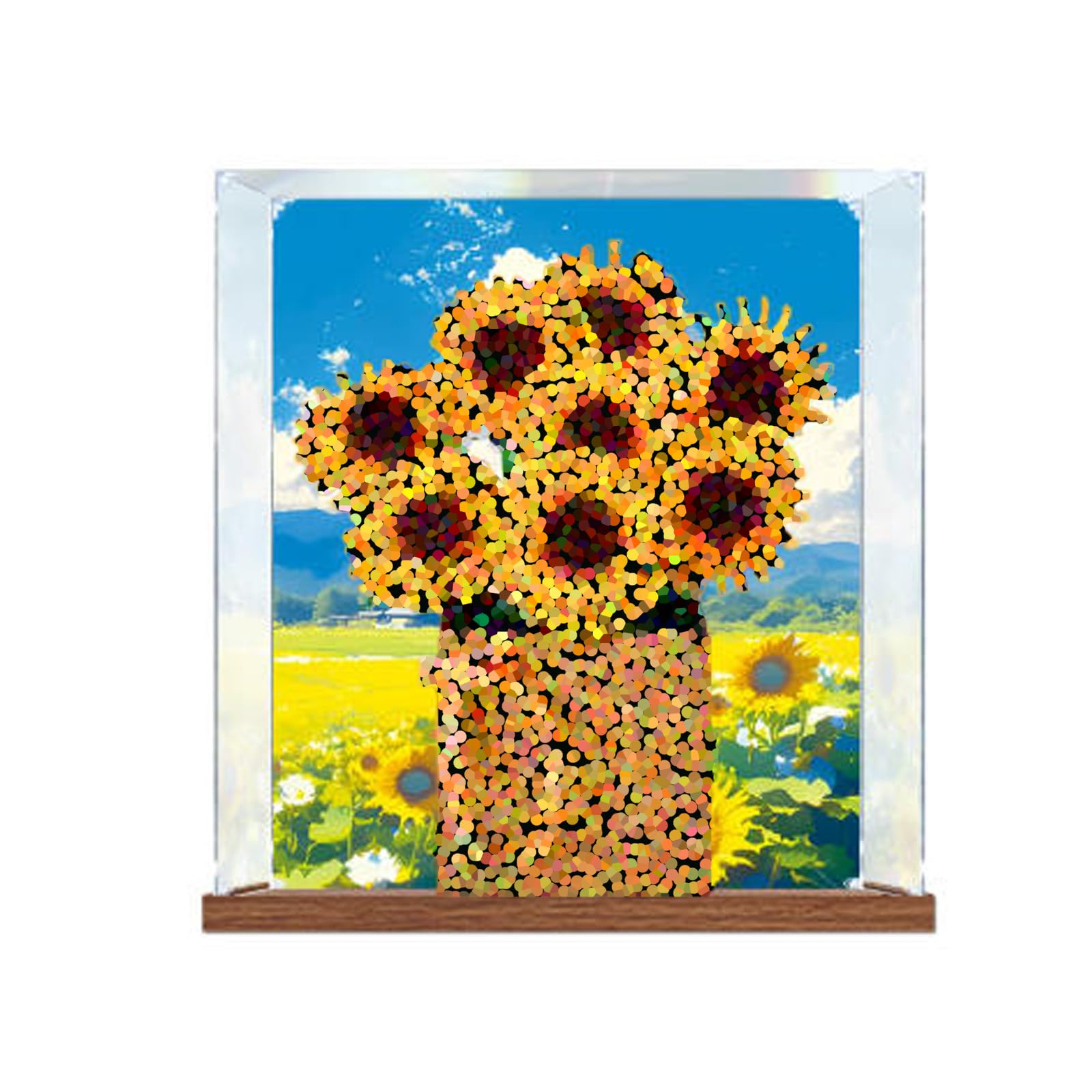 CleClear Acrylic Display Case Only for Lego 40524 Sunflowers (Background)