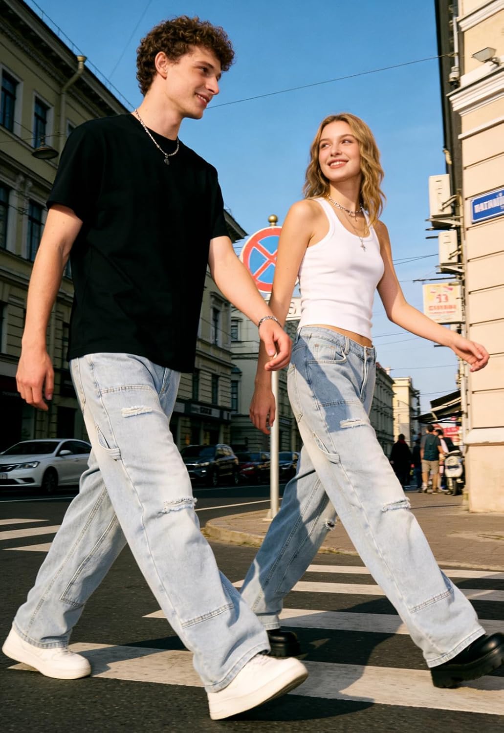 Baggy Wide Leg Jeans for Men Y2K Streetwear Vintage Loose Fit Denim Pants - Image 5