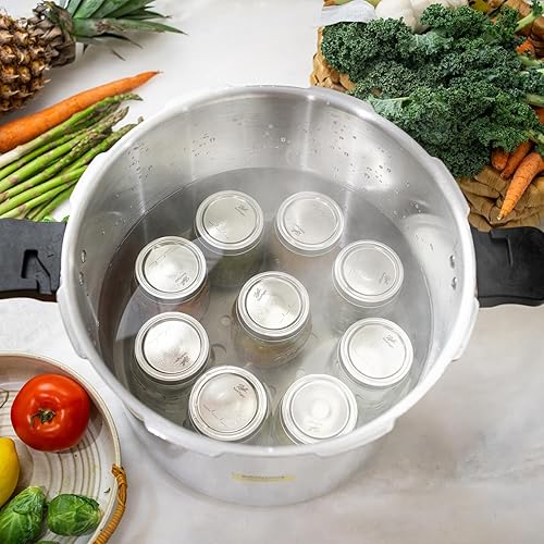 Miniatura 4 de Barton Envasadora a Presión de 22 Cuartos Olla a Presión Manómetro de Presión con Rejilla, Compatible con Inducción, Envasadora al Vapor Pulida Olla