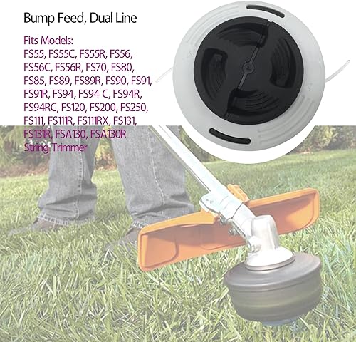 Miniatura 3 de Cabezal de recortadora 4002 710 2169 Reemplazar Autocut C26-2 para Stihl FS55 FS55RT FS56 FS56R FS80R FS85 FS85R FS90 FS90R FS70 FS74 FS76 FS94