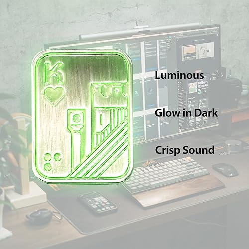 Miniatura 3 de JUDIXY Juguete para ansiedad, deslizador de póquer, tarjeta de metal que brilla en la oscuridad, para adultos y adolescentes, alivia el estrés y la