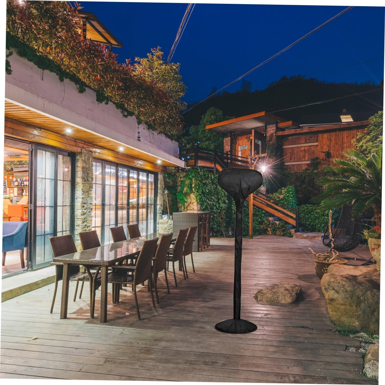 Outdoor Patio Heater Cover Electric Outdoor Heater Reflective Shield Oxford Silver Coated