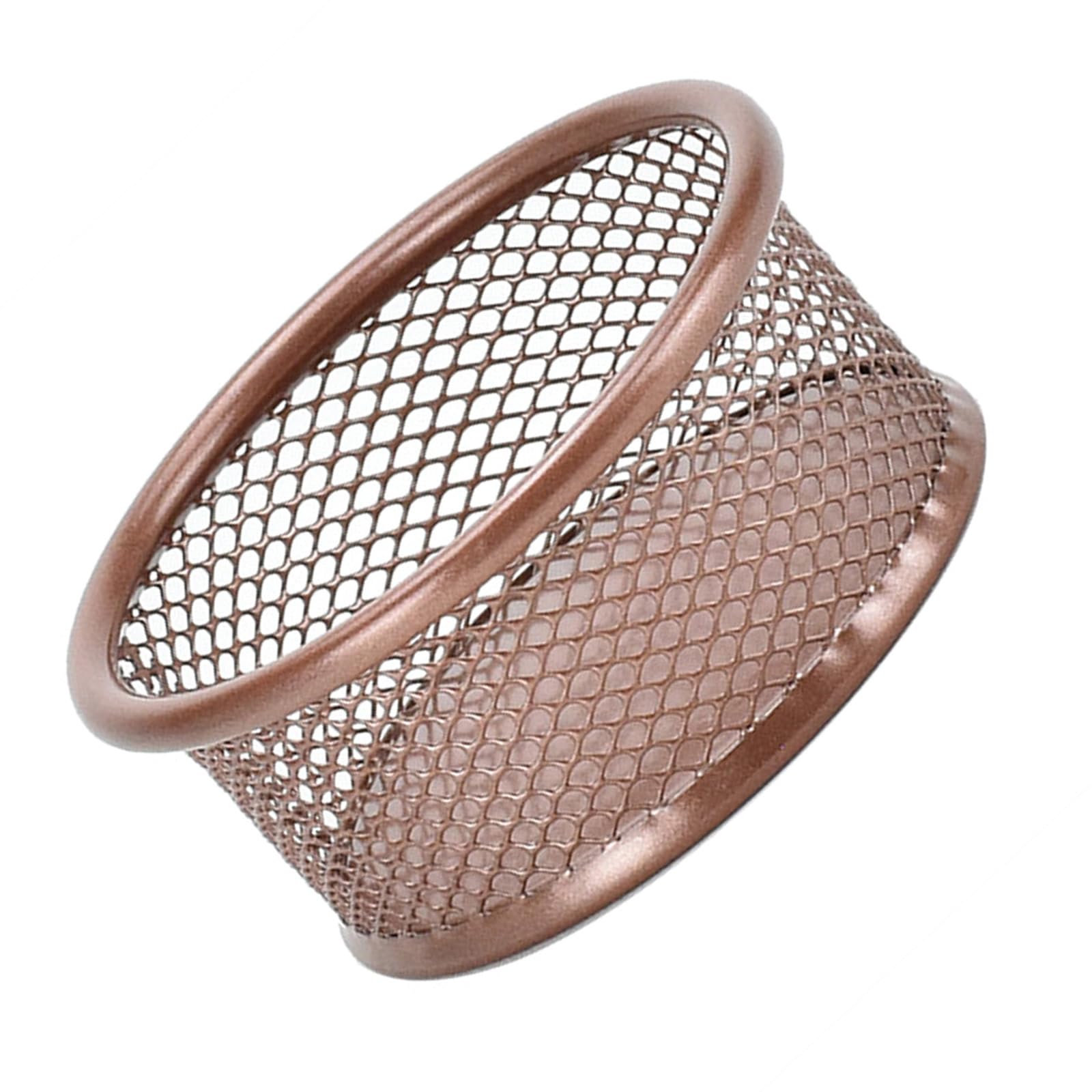 Msioytog Rose Gold Desktop Pin Desk Organiser Paperclip Storage Box Ventilated Metal Container For Paper Clip Hairpins Push Pin Thumbtacks Clip Dispenser With Ventilation