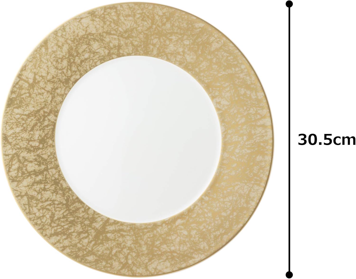 Narumi 51357-5727 Plate Plate, Washi Paper, Gold, 11.8 inches (30 cm)