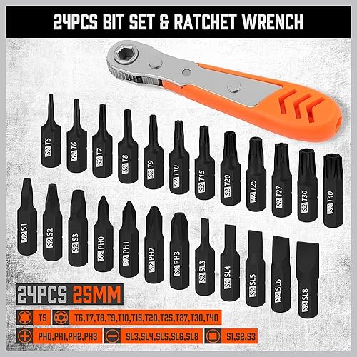 Miniatura 5 de HORUSDY Juego de 47 destornilladores de tuercas SAE y métrico, destornillador de tuerca magnético de impacto para taladro de impacto, adaptadores de