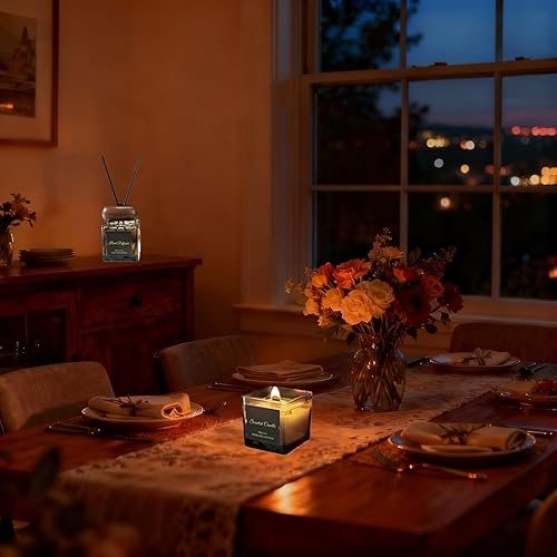 Miniatura 6 de The Secret of Forest Home Fragrance Gift Set  100ml Reed Diffuser, 100g Cherry Wood Wick Soy Candle  Cedar & Sandalwood  Holiday Gift for Home Décor