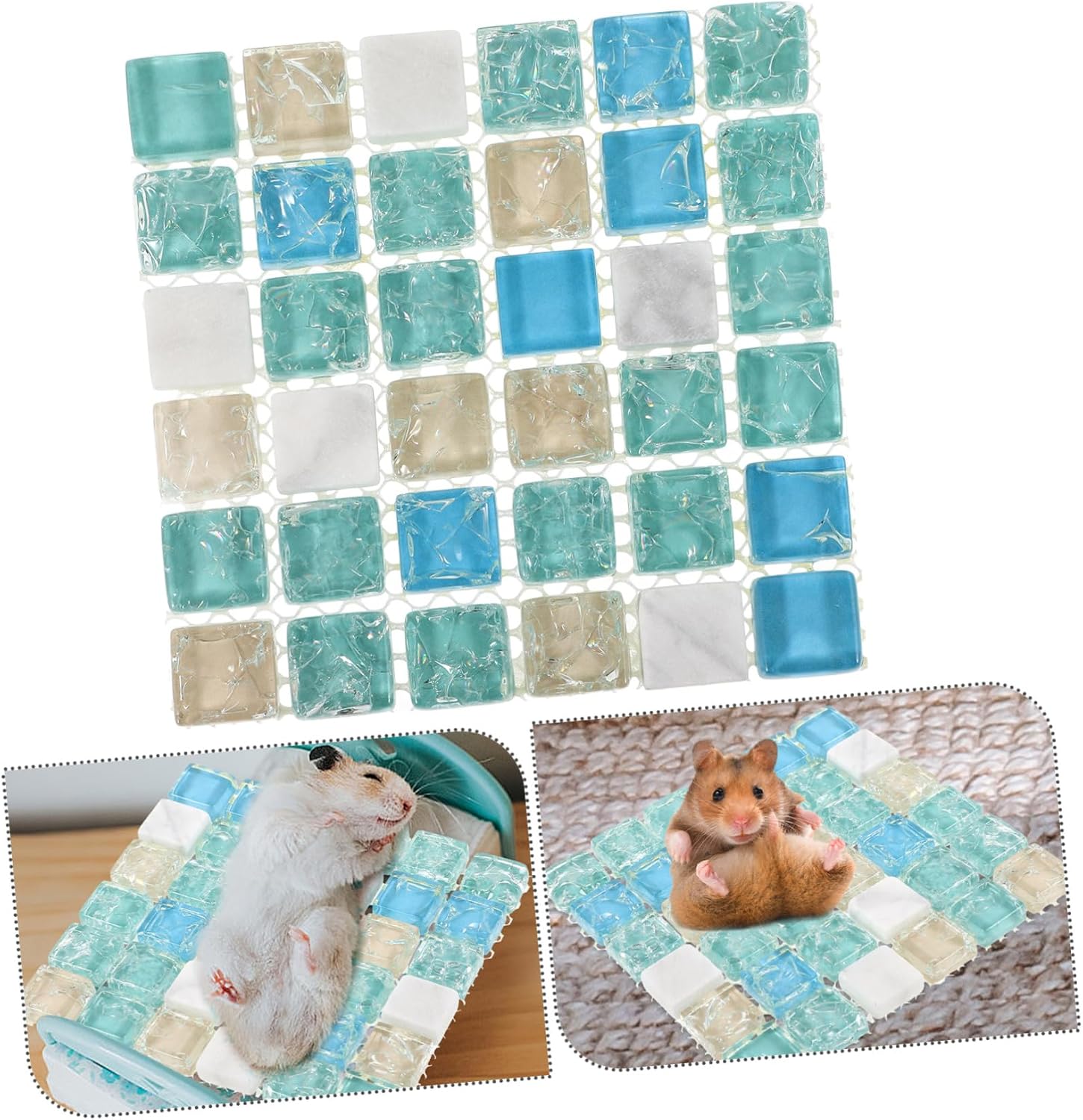 UPKOCH Marble Cooling Hamster Sleep Mat for Small Pets, Portable Comfort image 4