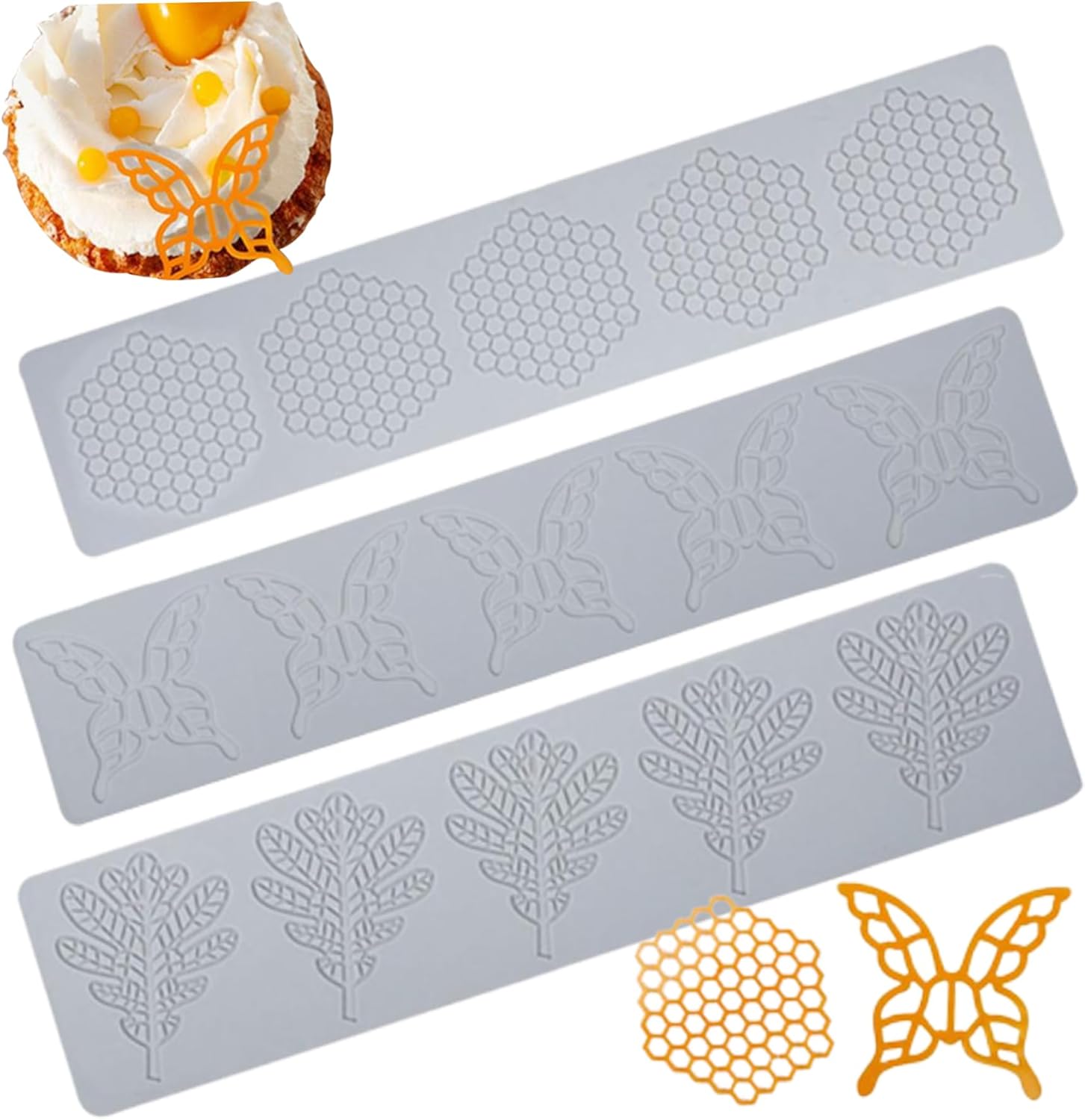 Mould Cake Fondant Mould 3Pcs Mould Leaf and