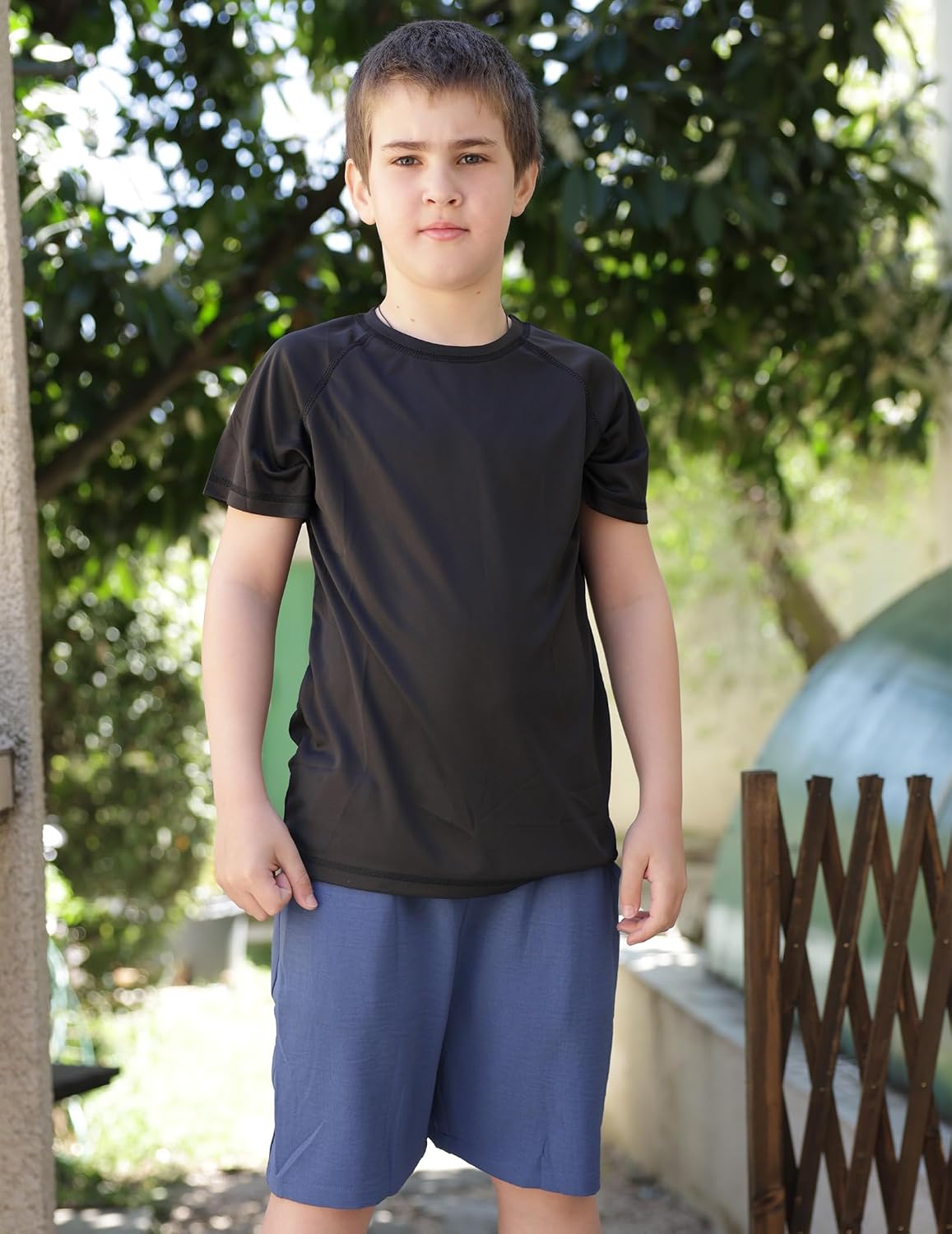 Arshiner Boys UPF 50+ Rash Guard Swim Shirts Short Sleeve Quick Dry UV Protection Sun Shirt for Boys and Girls