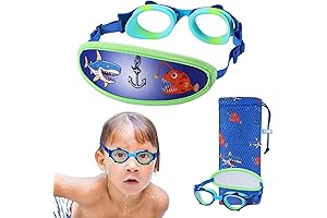 Kids Swim Goggles Toddler No Hair Pull, Pain Free Strap