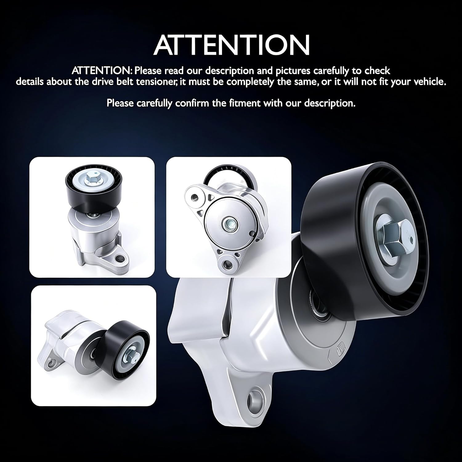 HiSport Belt Tensioner Assembly with Pulley Compatible with Dodge Jeep Dart 2013-2016 & Cherokee 2015-2019, Compass 2018-2020, Renegade 2015-2019 & Fiat 500X, Replace# 19311461, 4627742AA
