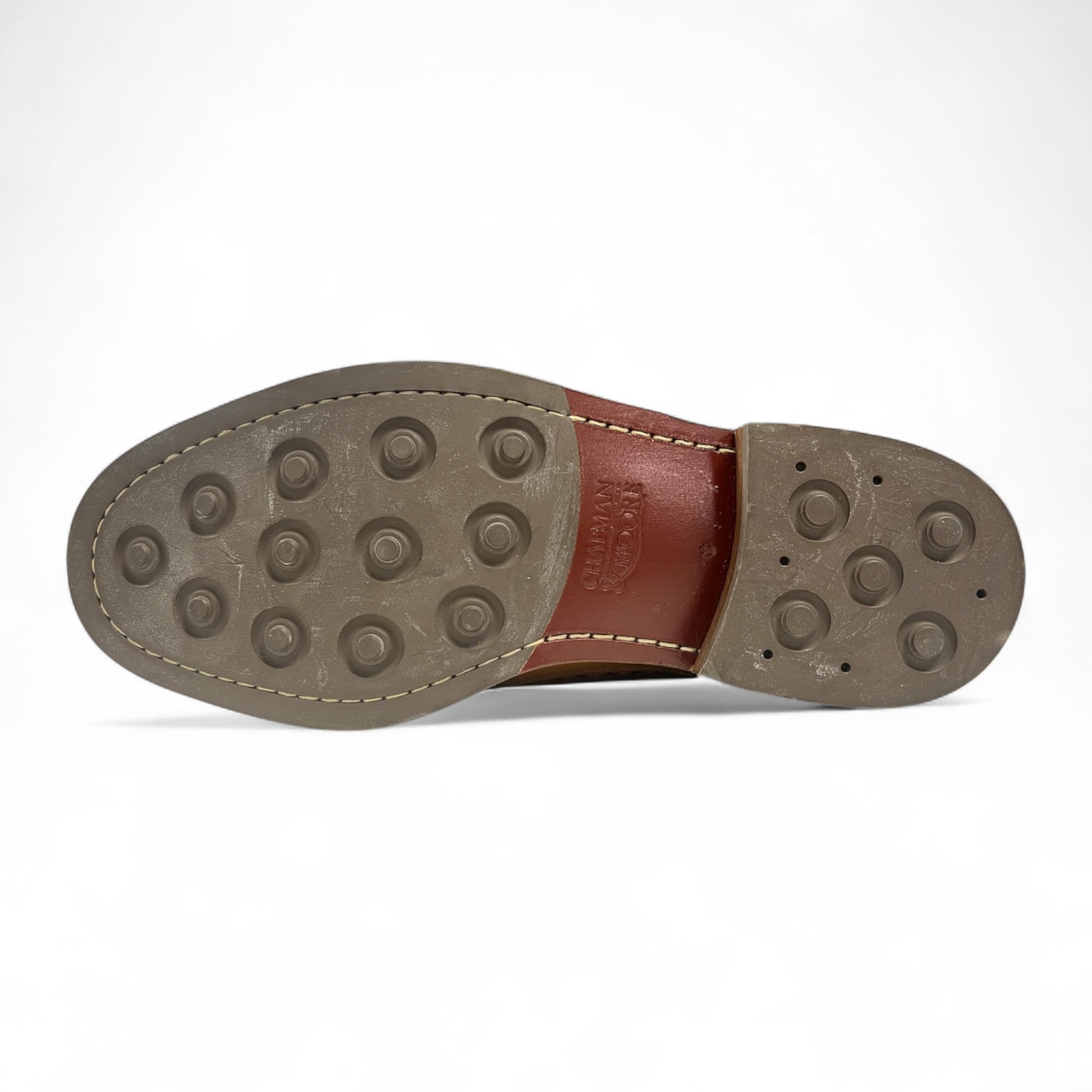 Scarpe Eleganti da Ufficio in Pelle Marrone Derby Brogue Oxford da Uomo Chapman & Moore