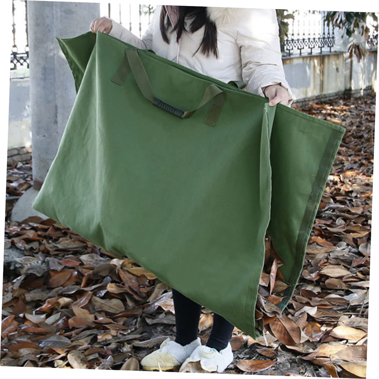 YARNOW Sacco Da Giardino Con Manici Per Foglie e Rifiuti Riutilizzabile Contenitore Per Spazzatura Leggero e Pieghevole Per Giardini e Cortili