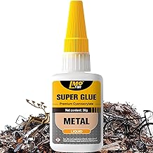 Metal Super Glue Liquid, Clear Instant Cyanoacrylate Adhesive for Metal Repair, All Purpose CA Glue for Shoe Ceramic Repair Plastic Leather Glass Wood Steel Pottery Porcelain Fletching Waterproof