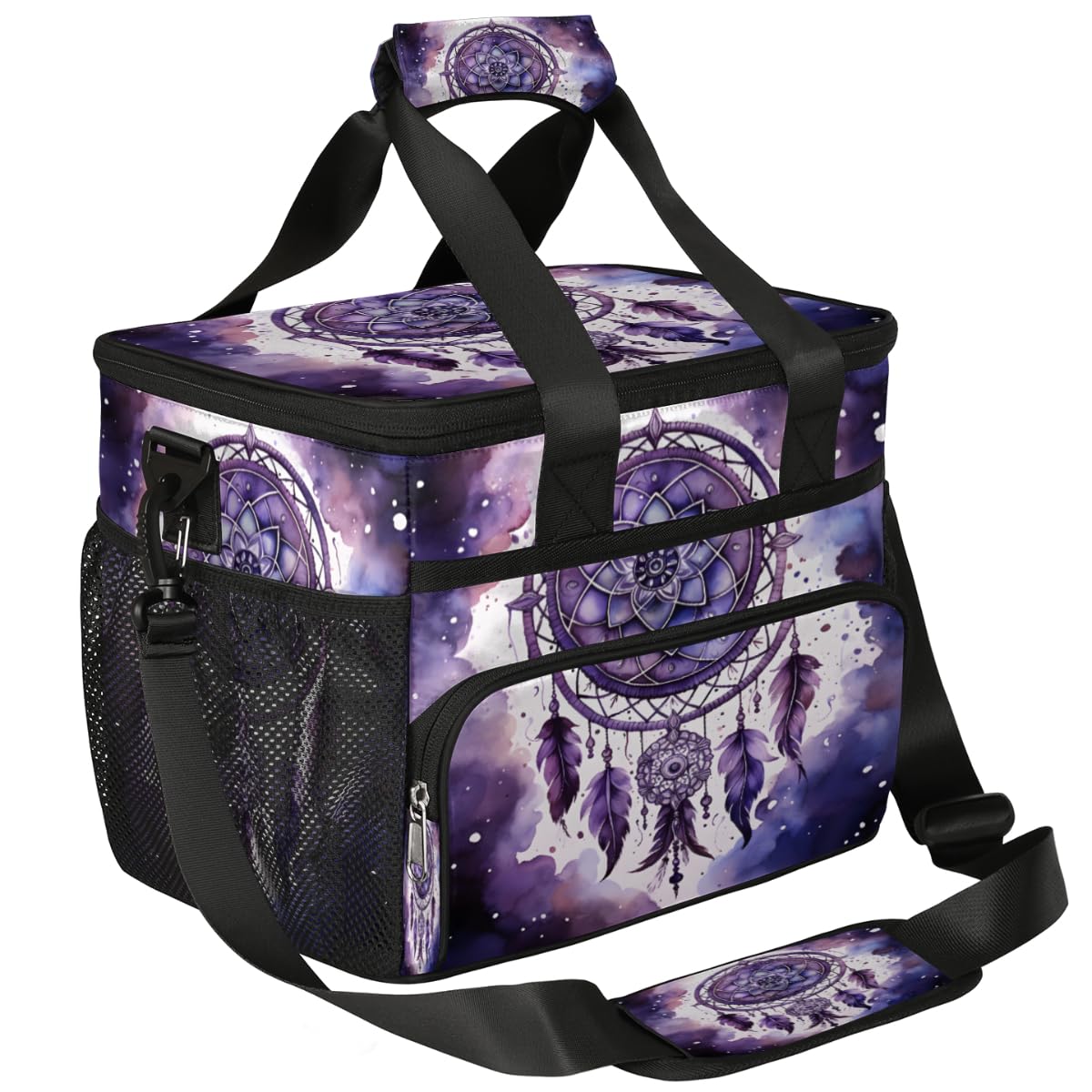 Dreamcatcher Insulated Picnic Backpack Lunch Box for Women Men Picnic Basket Tote Lunch Bag Picnic Bag Portable Lunch Bags for Picnic, Beach, Work, Trip,Office, Camp Ethnic Pendants