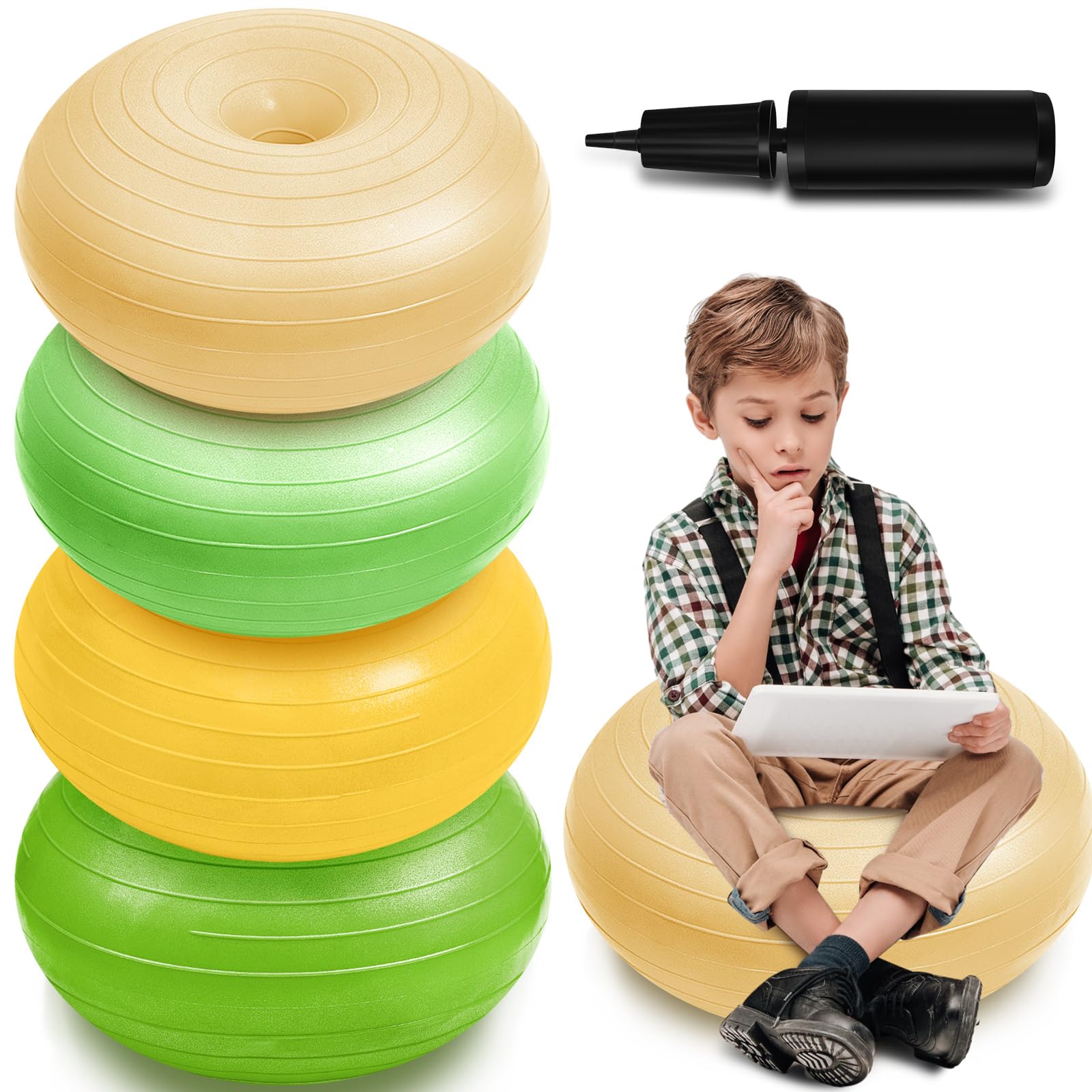 Lewtemi 4 Pcs Flexible Seating for Classroom Elementary 20'', Elegant Color