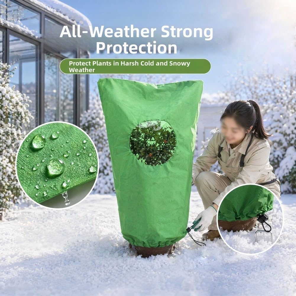 2x Fundas Plantas Invierno con para cremallera y Cordón 2x Fundas(180 * 240cm)