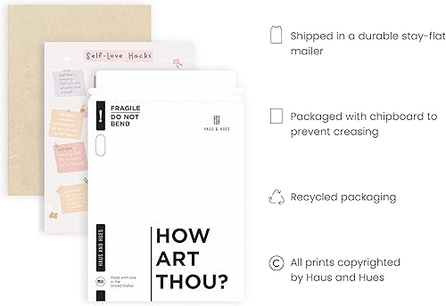 Miniatura 3 de HAUS AND HUES Pósteres inspiradores para niñas adolescentes  Pósteres motivacionales para la oficina, impresión de citas de amor propio, carteles de