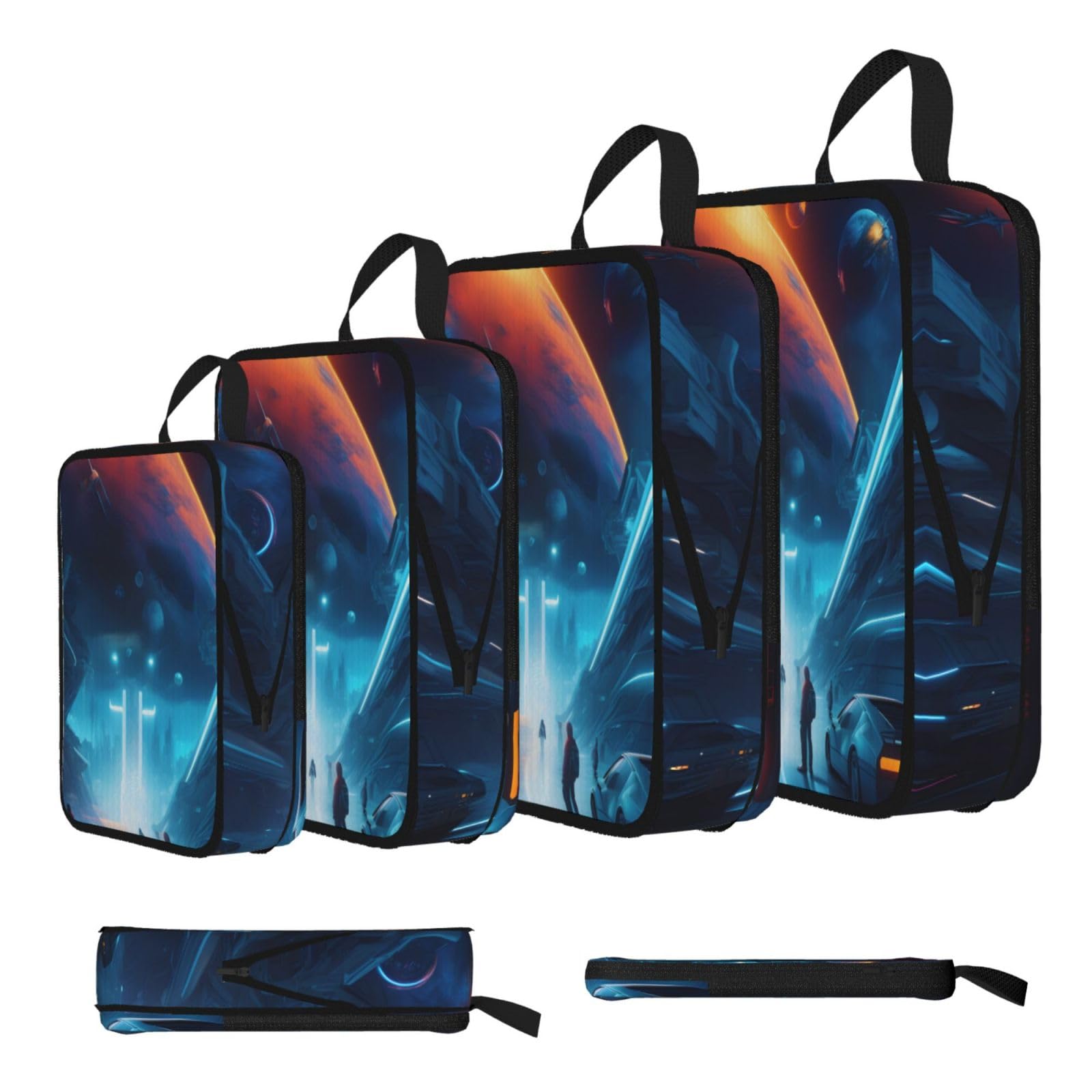 Science Fiction Future Compression Packing Cubes 4 Piece Set