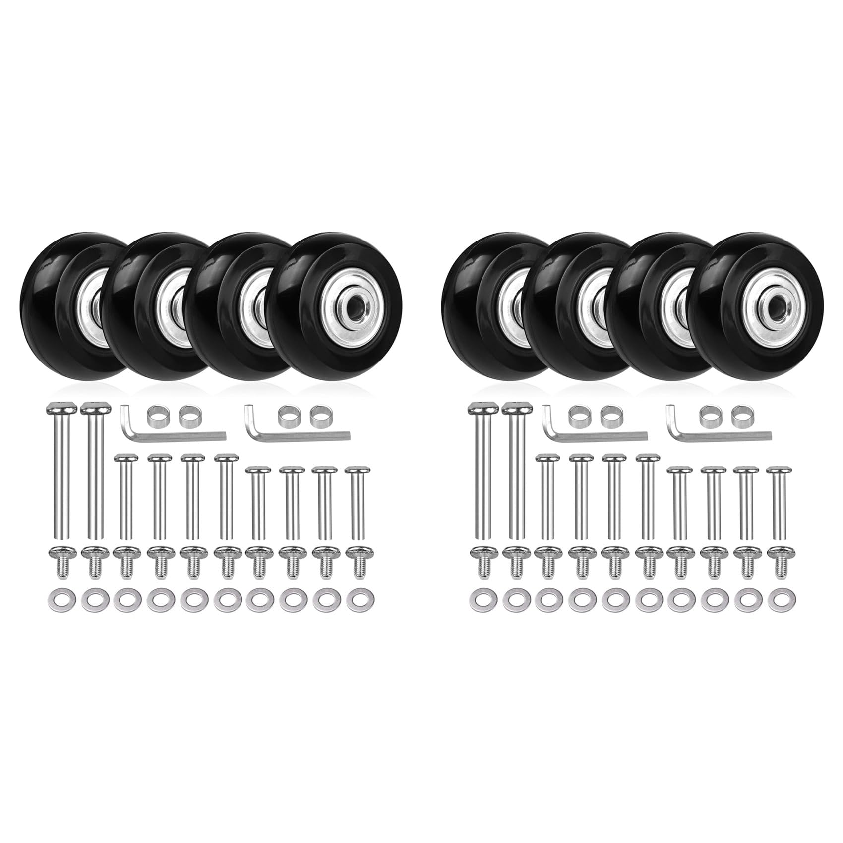 Ctrlzs 8Pcs Luggage Suitcase Replacement Wheels,Swivel Caster Wheels Bearings Repair Kits Luggage Replacement Wheels 40Mmx18mm