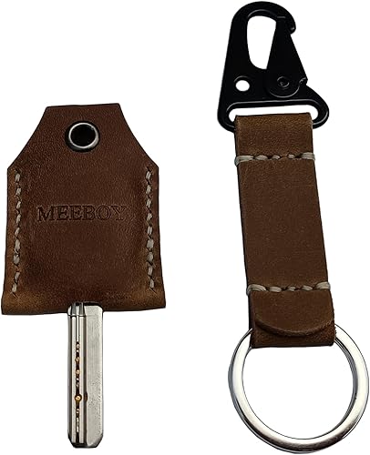 handmade Keychain leather Protective Key Case Cover key fob protector Key Holder Small Home Storage Bag Key Ring Pouch