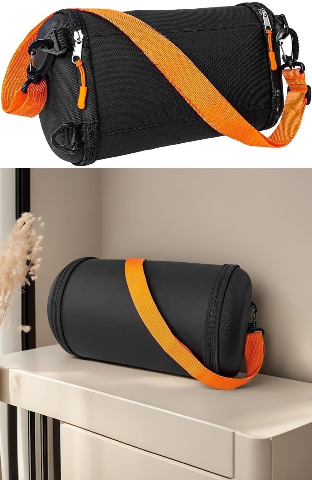 Genérico Bolsa de Almacenamiento rígida de EVA para proyectores, Funda Protectora portátil con Cremallera Segura,Organizador de Viaje Compacto para Dispositivos y Accesorios