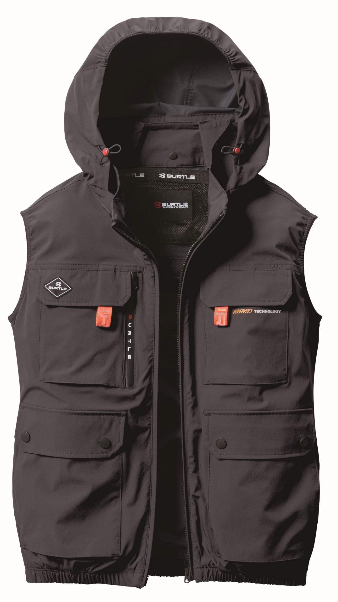 BURTLE バートル エアークラフトベスト RENEWAL(ユニセックス) 春夏用 ストームグレー AC2034 53 XXL
