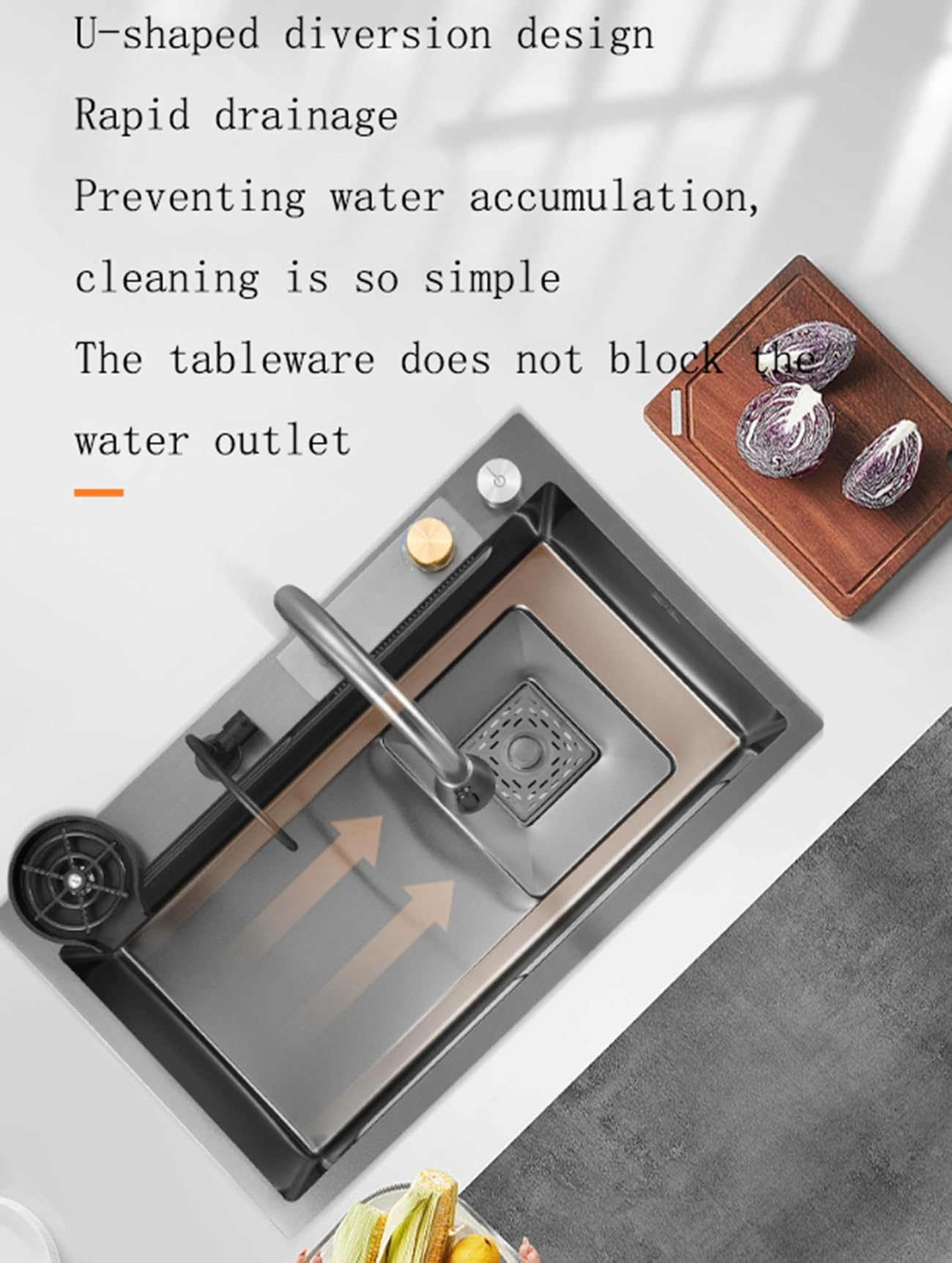 Amazon.co.jp: シンクキッチン 304 野菜洗い台 大型シングルシンク