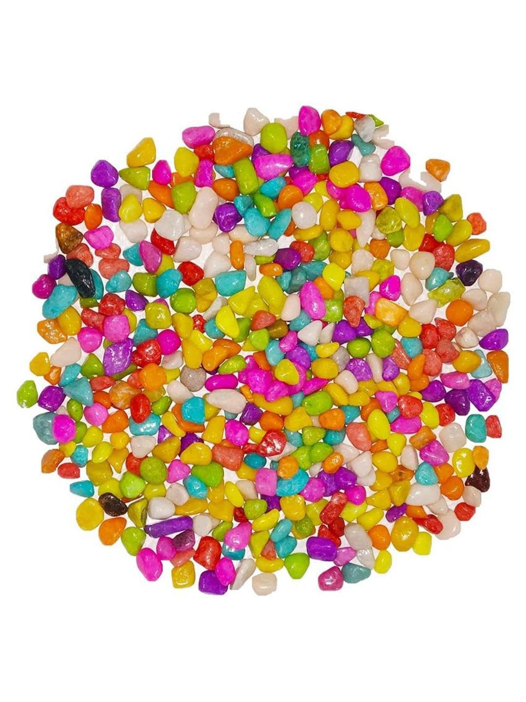 AFAST Multicolor Pebbles/Stones for Garden, Plants, Lawns, Aquariums, Fish Pots, Home Decor, Vases, Furniture Filler. Size: 10-30mm, Shiny Multicolor -A17-image-21