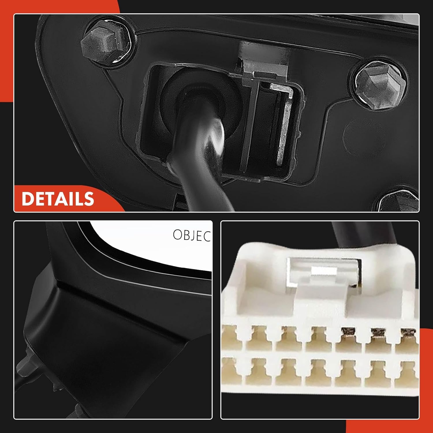 A-Premium Passenger Side Power Door Mirror - Compatible with Honda Odyssey 2018 2019 2020 2021 2022 - Non-Heated Manual Folding Black Outside Rear View Mirror - Replace# 76200THRA01