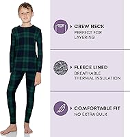 Vista 39 de Rocky Ropa interior térmica para niños, ropa interior larga para niños, capa base para clima frío/esquí Jade