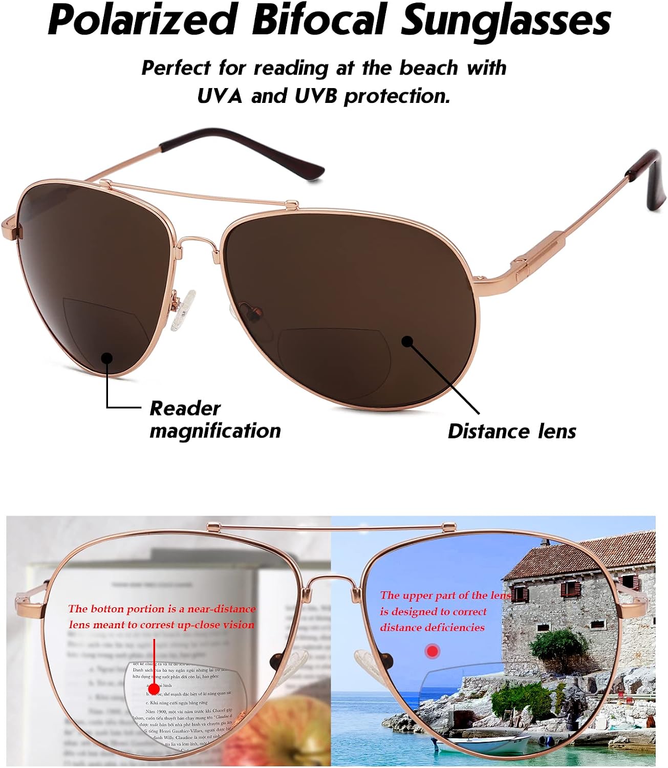 Eyekepper Polarized Bifocal Sunglasses Readers