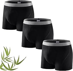 Carer Confezione da 3 Boxer per Incontinenza Uomo in Bambù 160 ml Capacità di Assorbimento Biancheria Intima Lavabile Antiperdita Morbida Traspirante Riutilizzabile Nero, Taglia L