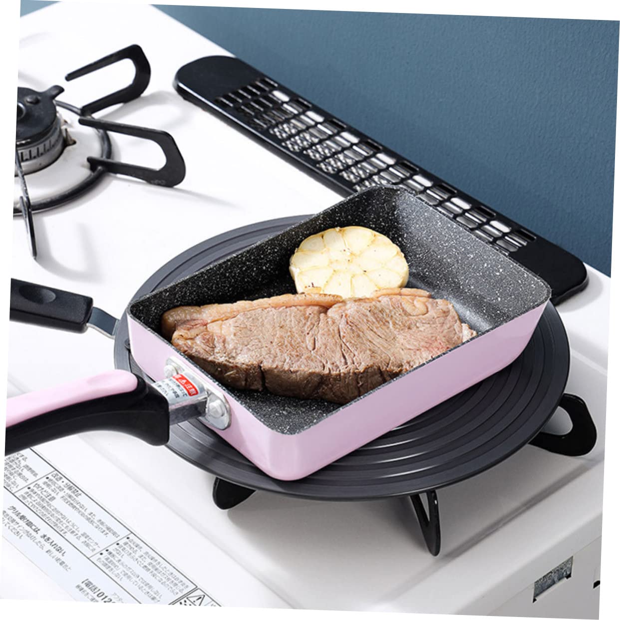 MUCKLILY Induction Cooktop Heat Diffuser Plate Metal Converter for Gas Electric Stoves Compatible with Cookware Multipurpose Cooking Tool with Handle