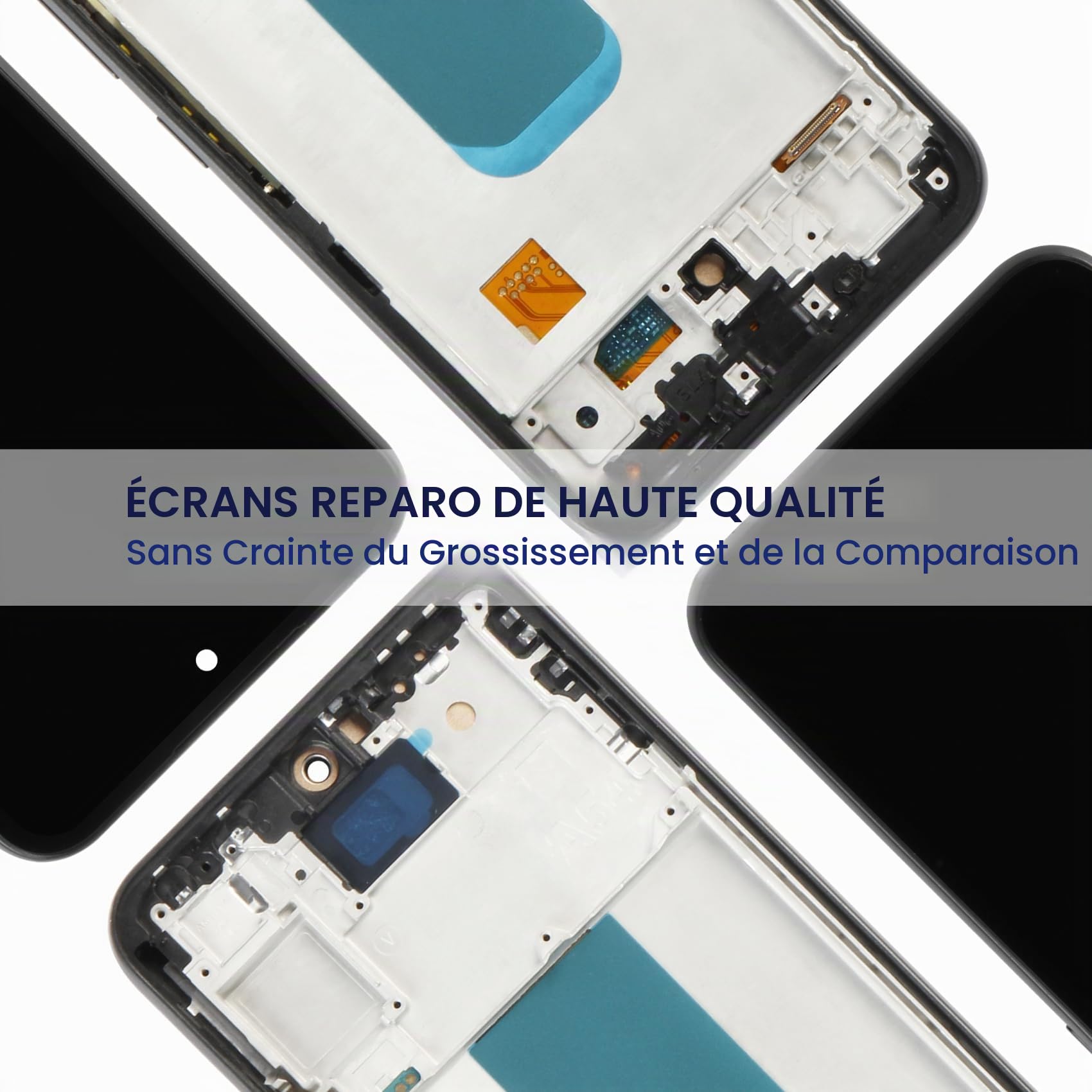 Reparo LCD Écran pour Samsung Galaxy A54 5G Replacement pour Samsung A54 5G LCD Display Écran Tactile Numériseur Capteur Verre Full Assemblé SM-A546B SM-A546B/DS SM-A546E (Noir avec Cadre)