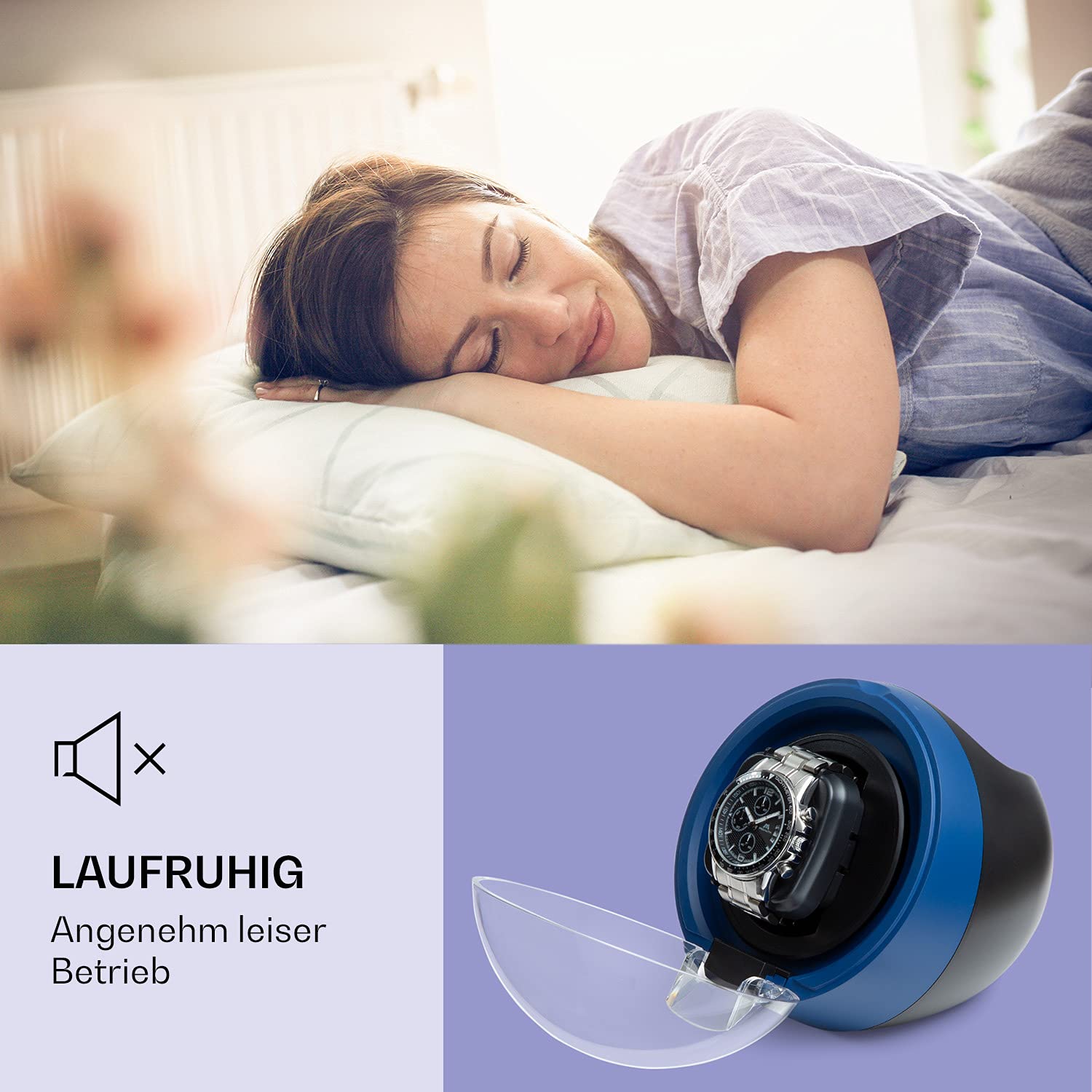 Klarstein St. Gallen ll Uhrenbeweger, Links- / Rechts- oder bidirektionaler Lauf, 4 Programme: 650/900 / 1200/1500 TPD, zuschaltbare LED-Beleuchtung, Touch-Bedienfeld