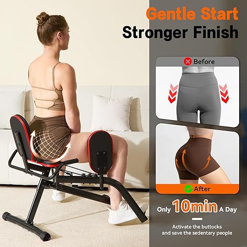 Miniatura 2 de ERGOLIFE - Máquina abductora de cadera para gimnasio en casa, equipo de ejercicio interno del muslo, máquina de entrenamiento de glúteos para