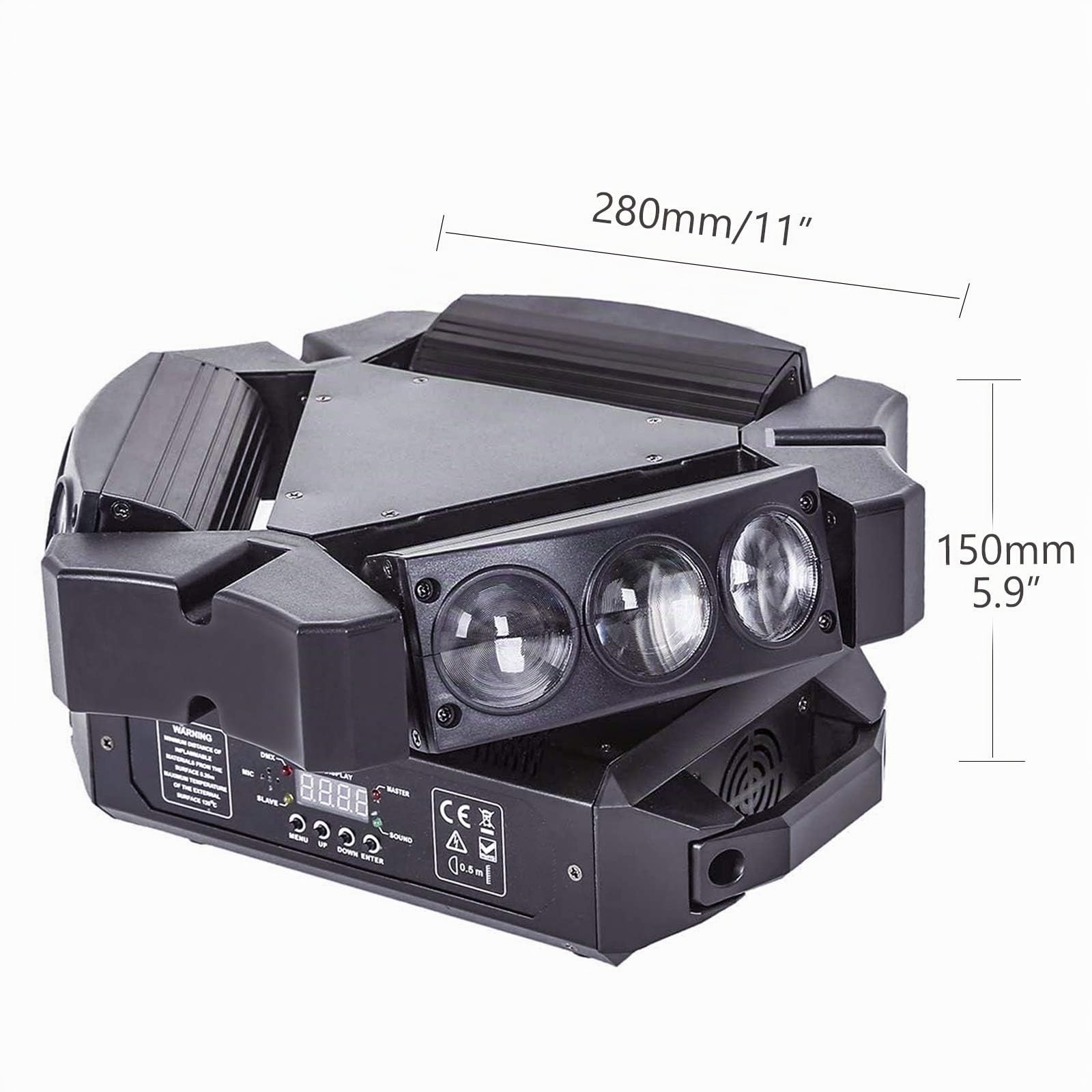 Disco Licht Moving Head Led Discolicht Partylicht Musikgesteuert, 9x3W RGB Dj Licht Disco Lights Musikgesteuert, Lichtorgel Musikgesteuert Led Disco Beleuchtung Laserlicht Lichteffekte Party Lichter