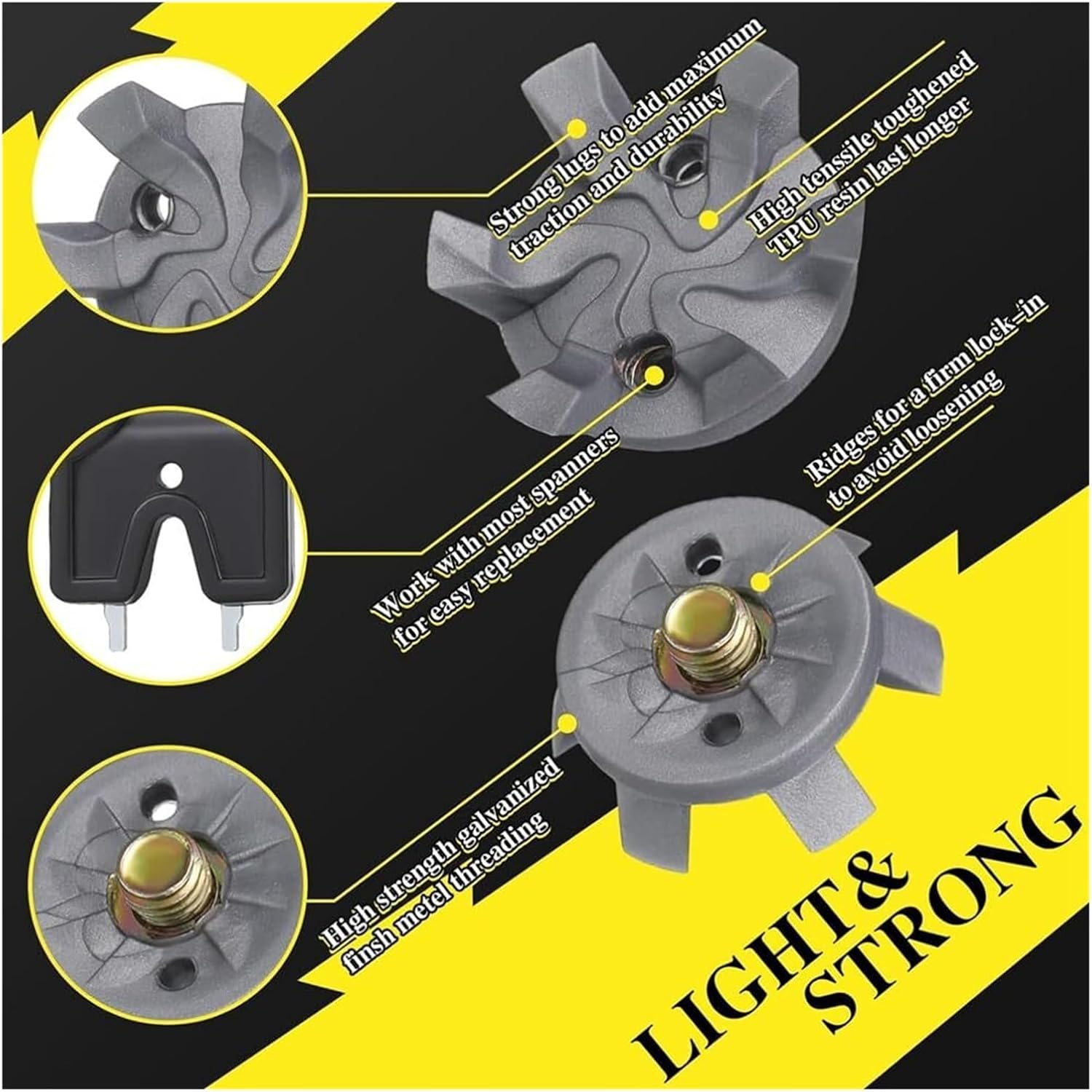 Golf Shoe Spikes Orolotay Golf Spikes Set Includes 20 Pcs Golf Spike Wrench Metal Thread Screw Compatible with Soft Spikes & Most Golf Shoes
