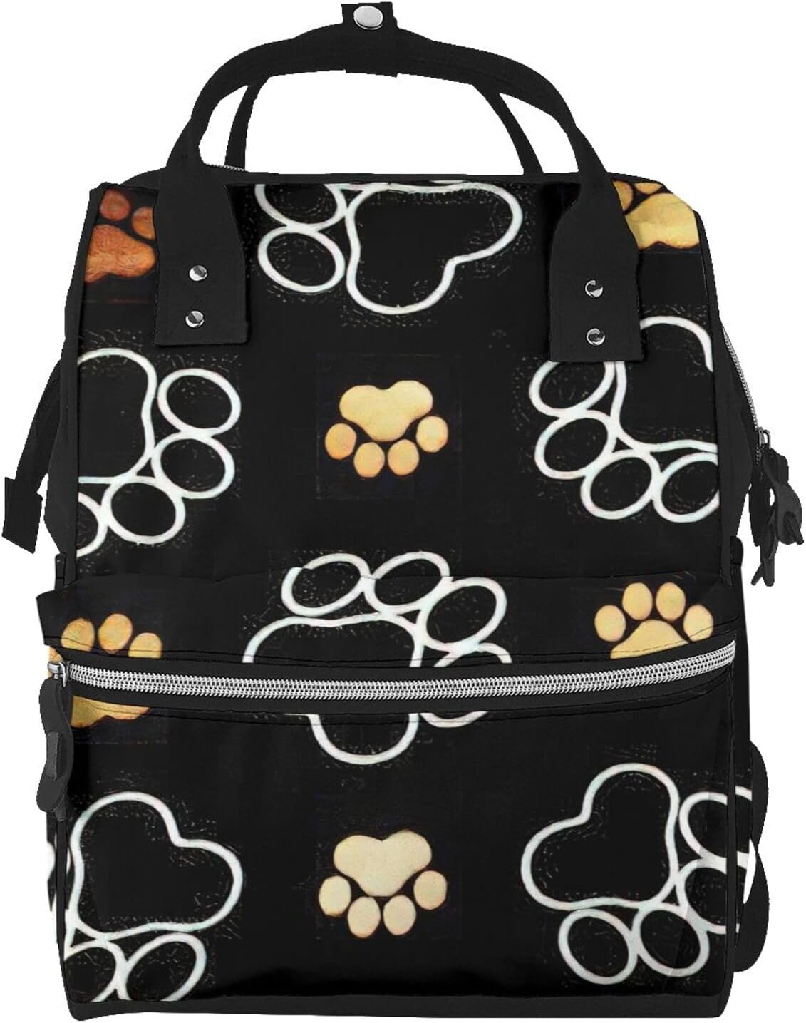 Elegant Dog Paw Prints Print Mummy backpack Large, Waterproof,Adjustable Straps for Outdoor Activities